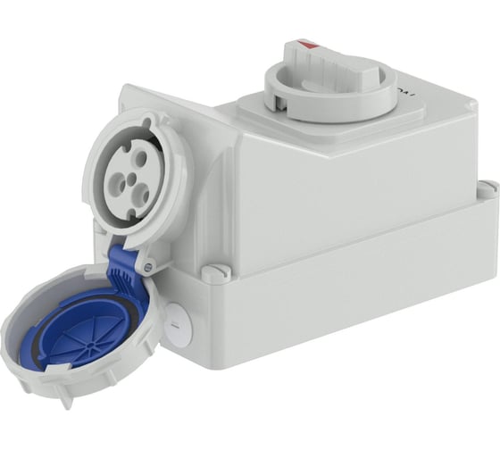 Изображение товара Розетка настенная с механической блокировкой и боковым расположением разъема DKC WIS IP67 16А 2P E 230В DIS5611683