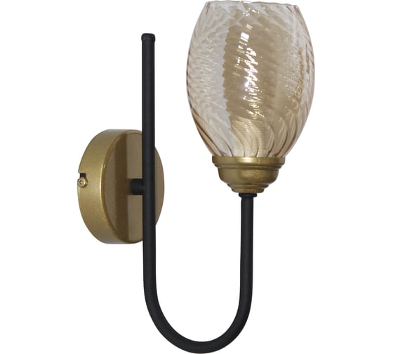 Изображение товара Светильник настенный ЭЛЕТЕХ Юна 511 черн. муар.зол (плафон 8264) НББ 01-60-189 Е14 1005405432