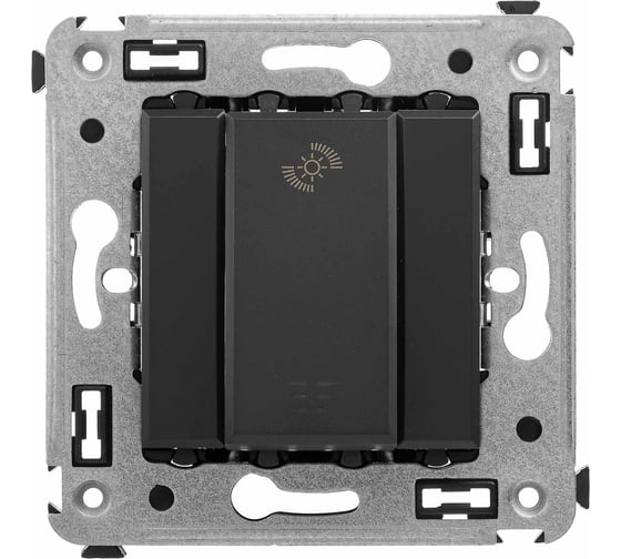 Изображение товара Диммер DKC кнопочный, в стену, для LED ламп, Avanti, Черный матовый, 1 шт. 4412343