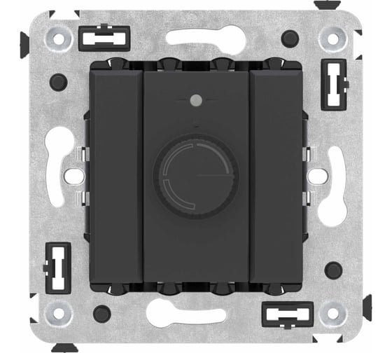 Изображение товара Диммер DKC поворотный в стену, Avanti, Черный матовый, 1 шт. 4412133