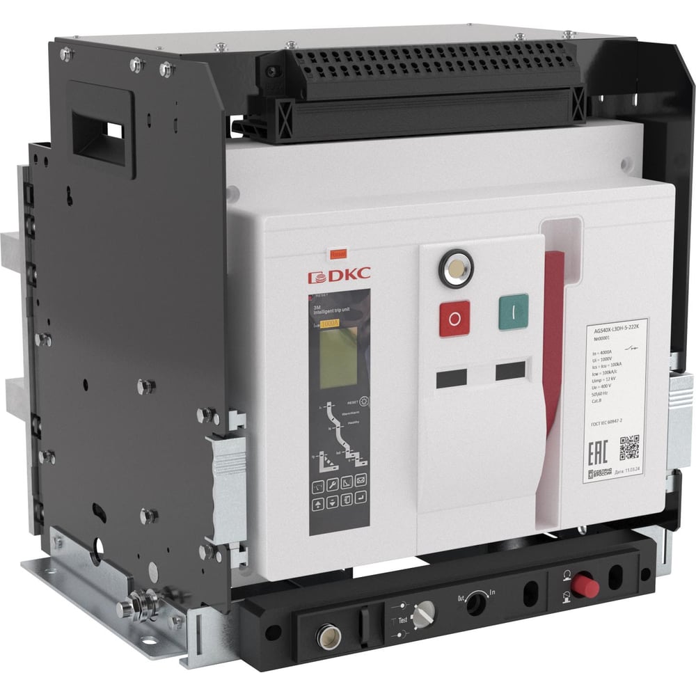 Изображение товара Автоматический выключатель YON AGS25H 3Р 2500 А 85 кА, скрытый монтаж, выкатной