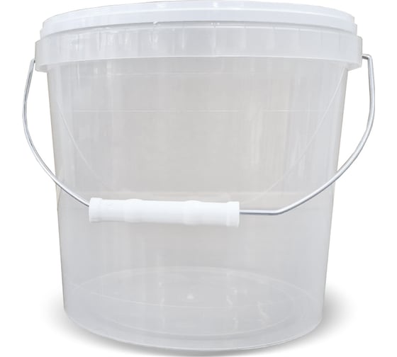 Изображение товара Ведро ООО ОПТИМА СЕРВИС 5,8 л с металлической ручкой, белая крышка набор 5 шт 00-00070854
