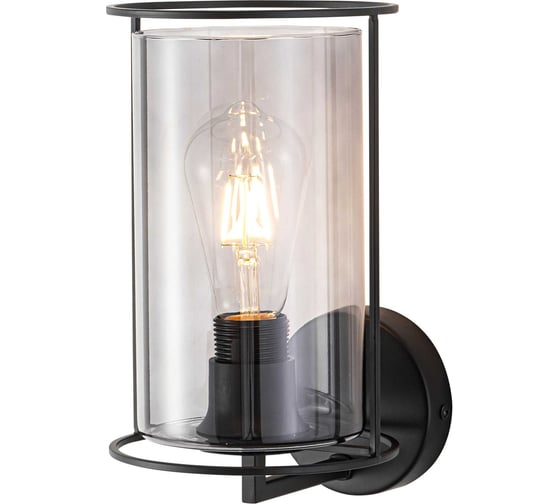 Изображение товара Бра De Fran E27 40Вт РЕТОН BK черный/стекло дым B-1129