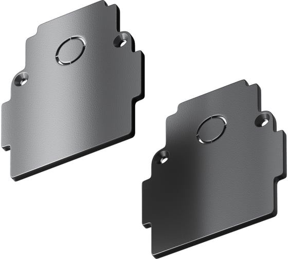 Изображение товара Заглушка торцевая MAYTONI GRAVITY 2шт, встраиваемый, черный TRA010EC-42B