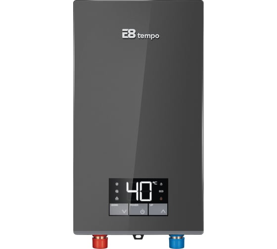 Изображение товара Проточный электрический водонагреватель Е8tempo RC70 (Темно серое стекло) E8RC70