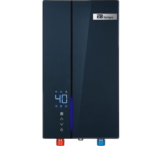 Изображение товара Проточный электрический водонагреватель Е8tempo RW90 (Темно синее стекло) E8RW90