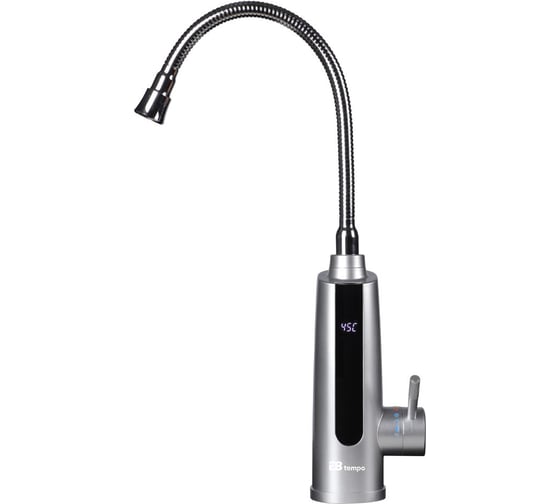 Изображение товара Проточный электрический водонагреватель (кран) Е8tempo TK32B-01 черно-серый E8TK32B-01