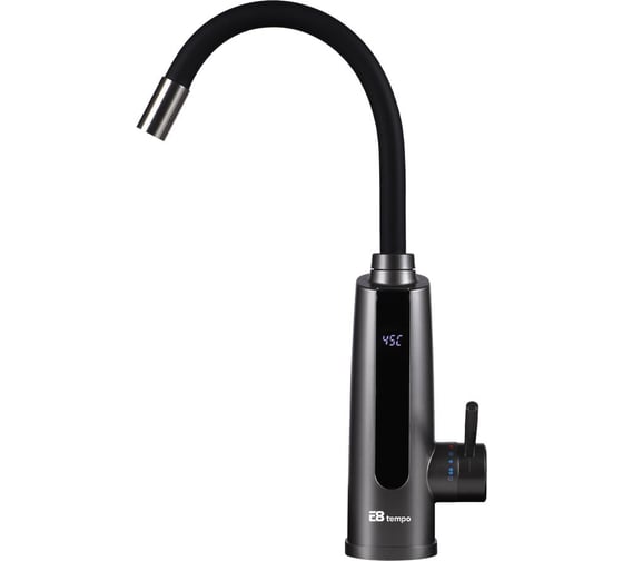 Изображение товара Проточный электрический водонагреватель (кран) Е8tempo TK32B-03 черно-серый E8TK32B-03