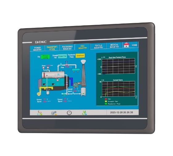 Изображение товара Промышленная операторская панель DKC, диагональ 10.1 , 16,77М цветов дисплей TFT, разрешение 1024×600 px, порты: 2 COM, 1 Mi 1 ШТ H1000 T100 H1000-T100E