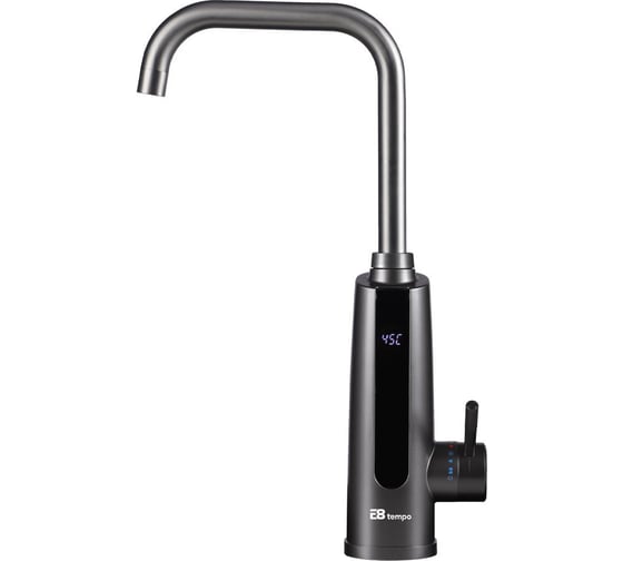Изображение товара Проточный электрический водонагреватель (кран) Е8tempo TK32B-02 черно-серый E8TK32B-02