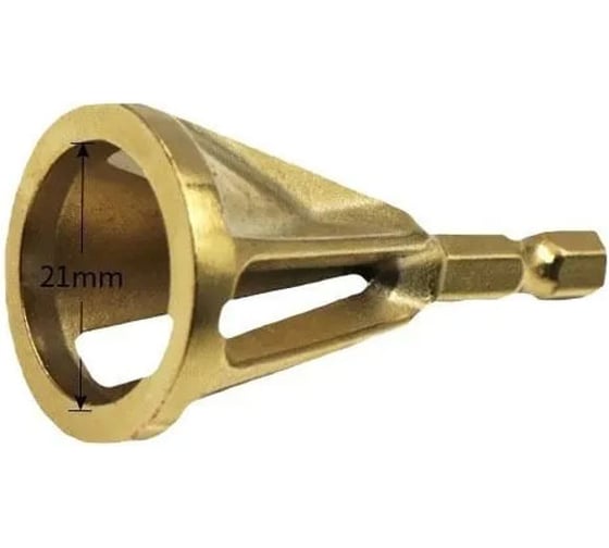 Изображение товара Фреза для снятия заусенцев с наружной фаски по металлу Vitatools для шуруповерт и дрели, желтый freza-faski-gold