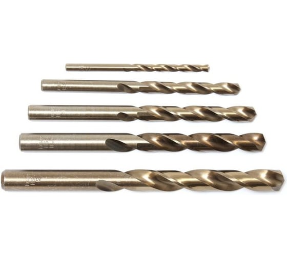 Изображение товара Сверло по металлу Forsage 5мм HSS (10шт), в пластиковом футляре F-DSP50(19863)
