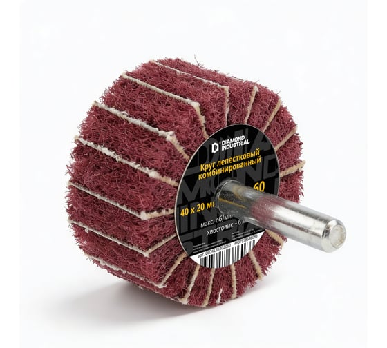 Изображение товара Круг лепестковый комбинированный 40х20 мм P60 с оправкой 6 мм Diamond Industrial DIDKLSK402060