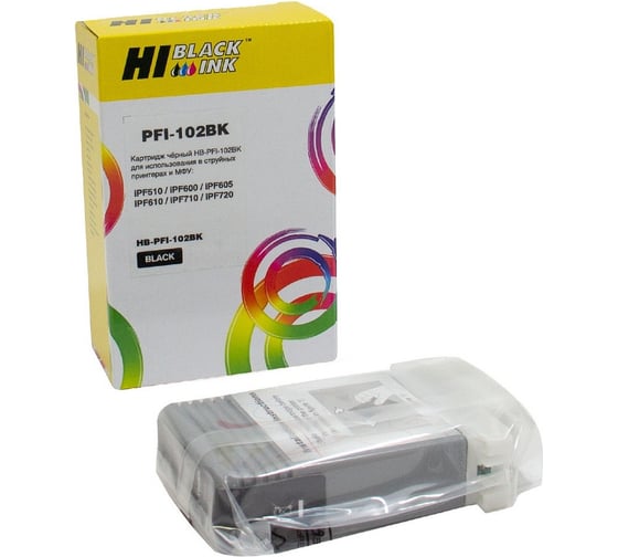 Изображение товара Картридж Hi-Black (HB-PFI-102Bk) для Canon IPF-510/600/710, Bk HB-CAN-PFI-102BK-Bk
