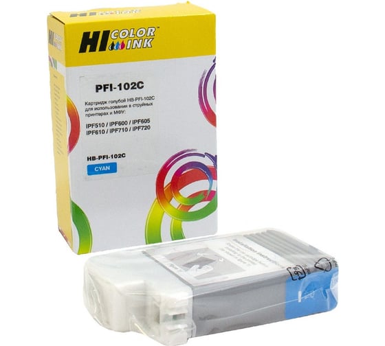 Изображение товара Картридж Hi-Black (HB-PFI-102C) для Canon IPF-510/600/710, C HB-CAN-PFI-102C-C