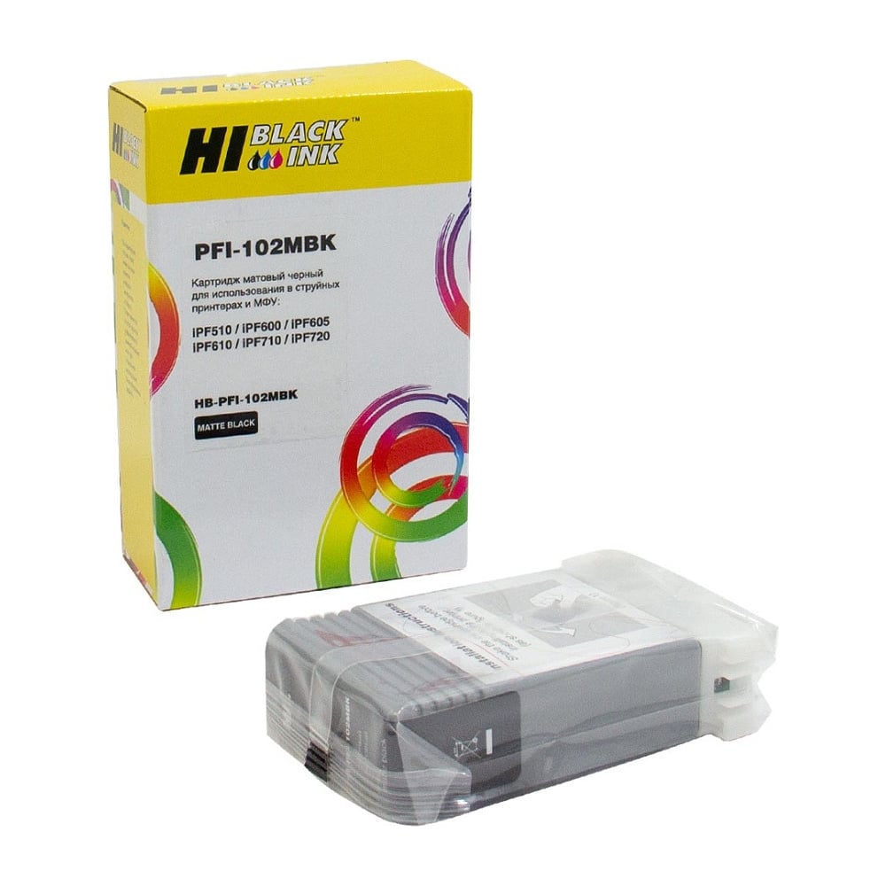 Изображение товара Картридж Hi-Black HB-PFI-102MBk для Canon IPF-510/600/710 черный 130 мл