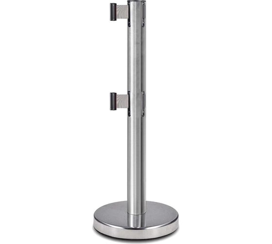 Изображение товара Стойка ограждения c 2 лентами Rusbarrier 5 м BS2LN-237625 grey