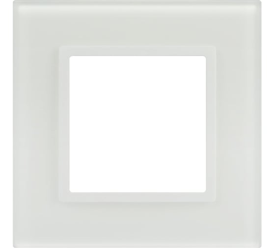 Изображение товара Рамка для розеток и выключателей ЭРА Elegance 14510101М на 1 пост, стекло, белый матовыйбел. Б0065832
