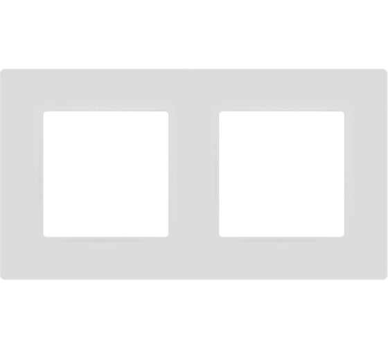 Изображение товара Рамка для розеток и выключателей ЭРА Серия 12 12520201М на 2 поста, Классик, белый матовый Б0067780