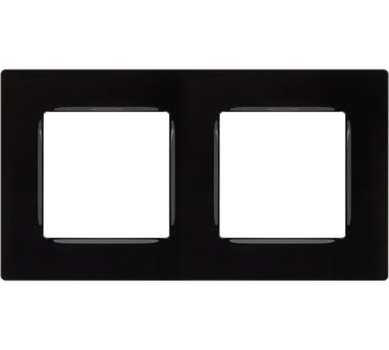 Изображение товара Рамка для розеток и выключателей ЭРА Серия 12 12520206 на 2 поста, Классик, чрный Б0067723