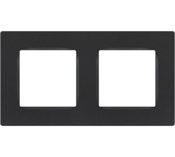 Изображение товара Рамка для розеток и выключателей ЭРА Серия 12 12520212 на 2 поста, Классик, графит Б0067759