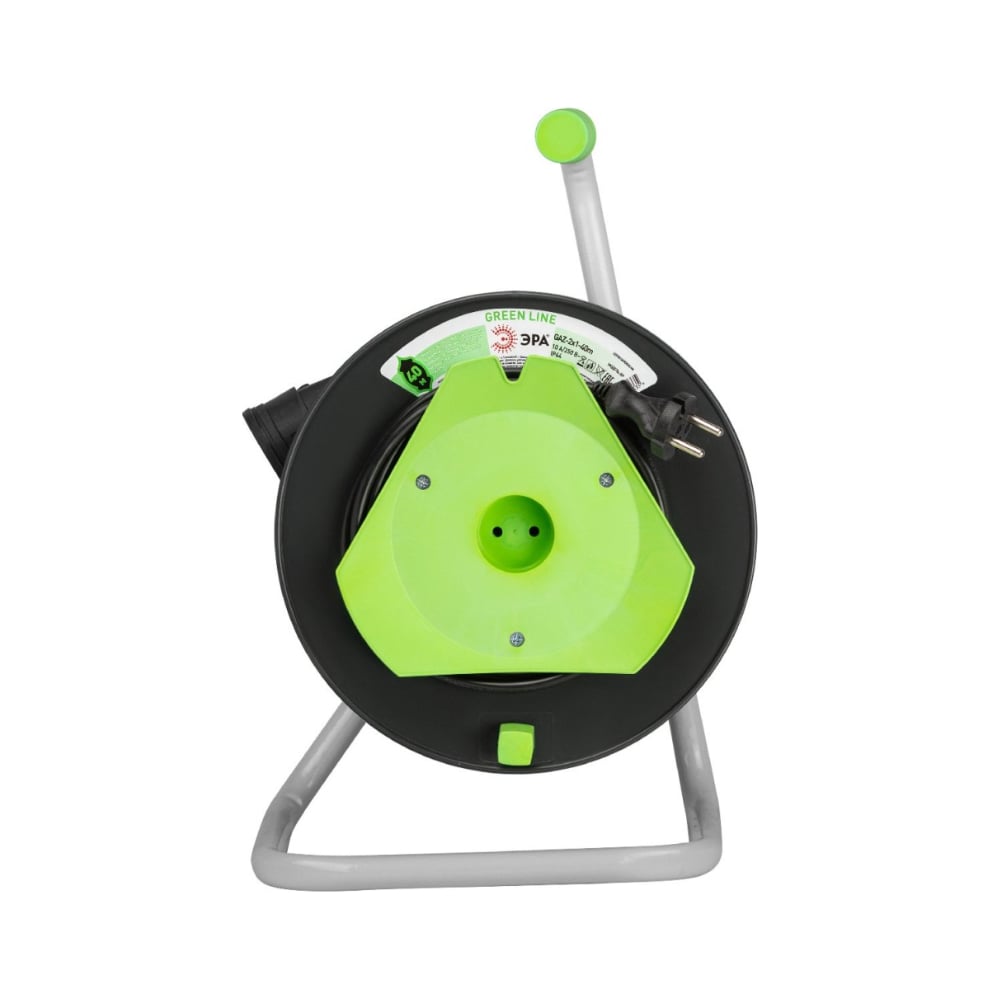 Изображение товара Удлинитель силовой ЭРА GREEN LINE GAZ2x140m Greenline на катушке, пластик, 1 розетка, без заземления 40 Б0065109