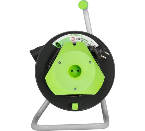 Изображение товара Удлинитель силовой ЭРА GREEN LINE GAZ2x130m Greenline на катушке, пластик, 1 розетка, без заземления 30 Б0065099