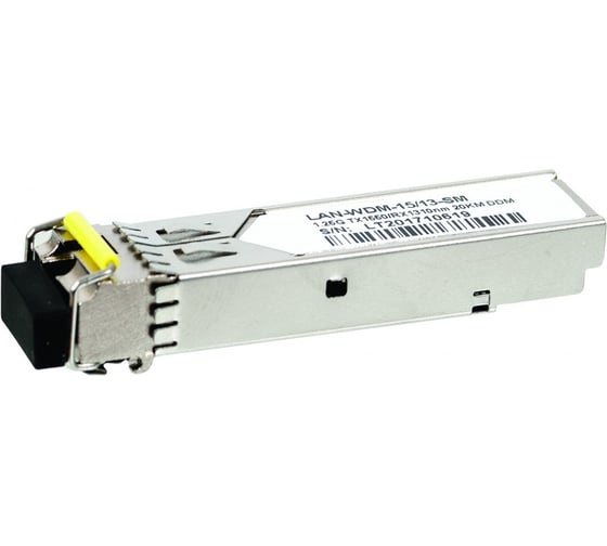 Изображение товара Модуль LANMASTER SFP WDM 1.25G, 1550нм/1310нм, 20км, LC, промышленный, DDM, Cisco LAN-WDMi-15/13-20-SM
