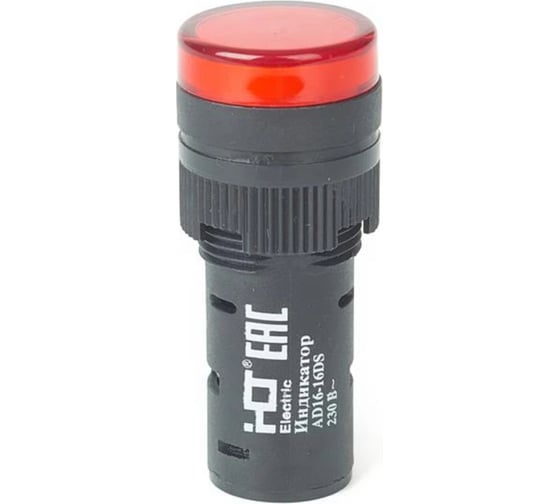 Изображение товара Лампа HLT AD16-16DS(LED)матрица d16мм красный 230В IP40, 20штук/упаковка 085-06-04