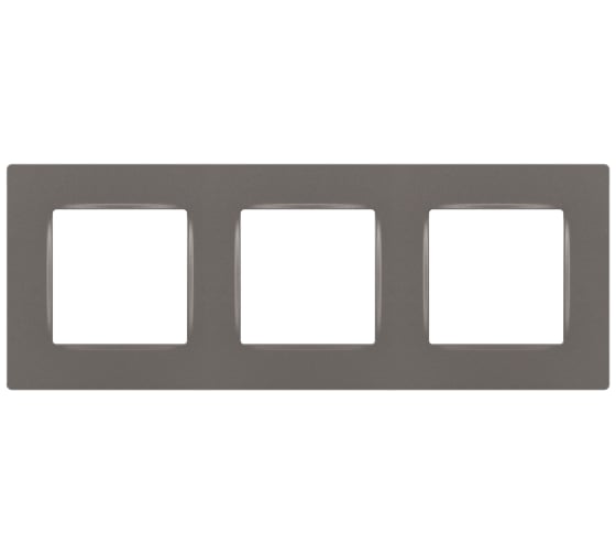 Изображение товара Рамка для розеток и выключателей ЭРА Серия 12 12520316 на 3 поста, Классик, титан Б0067790