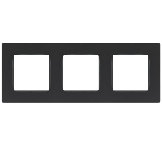 Изображение товара Рамка для розеток и выключателей ЭРА Серия 12 12520312 на 3 поста, Классик, графит Б0067729