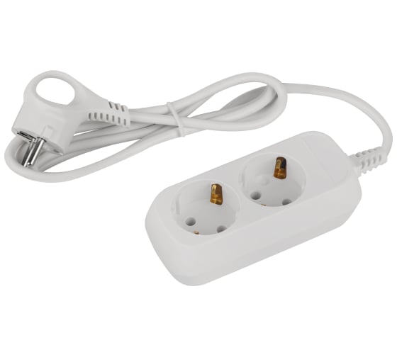 Изображение товара Удлинитель электрический ЭРА UDL10230E Greenline 2 розетки с заземлением 3м ПВС 3x0.75мм2 Б0064947