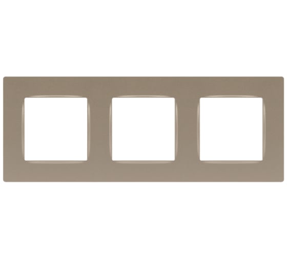 Изображение товара Рамка для розеток и выключателей ЭРА Серия 12 12520304 на 3 поста, Классик, шампань Б0067783