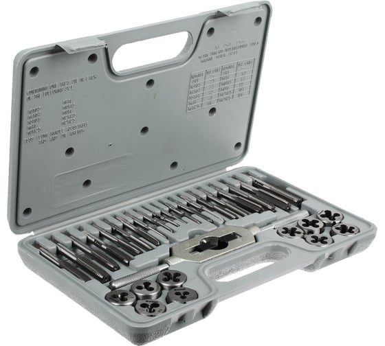 Изображение товара Набор метчиков и плашек ЕРМАК 31 предмет М3-М12 657-003