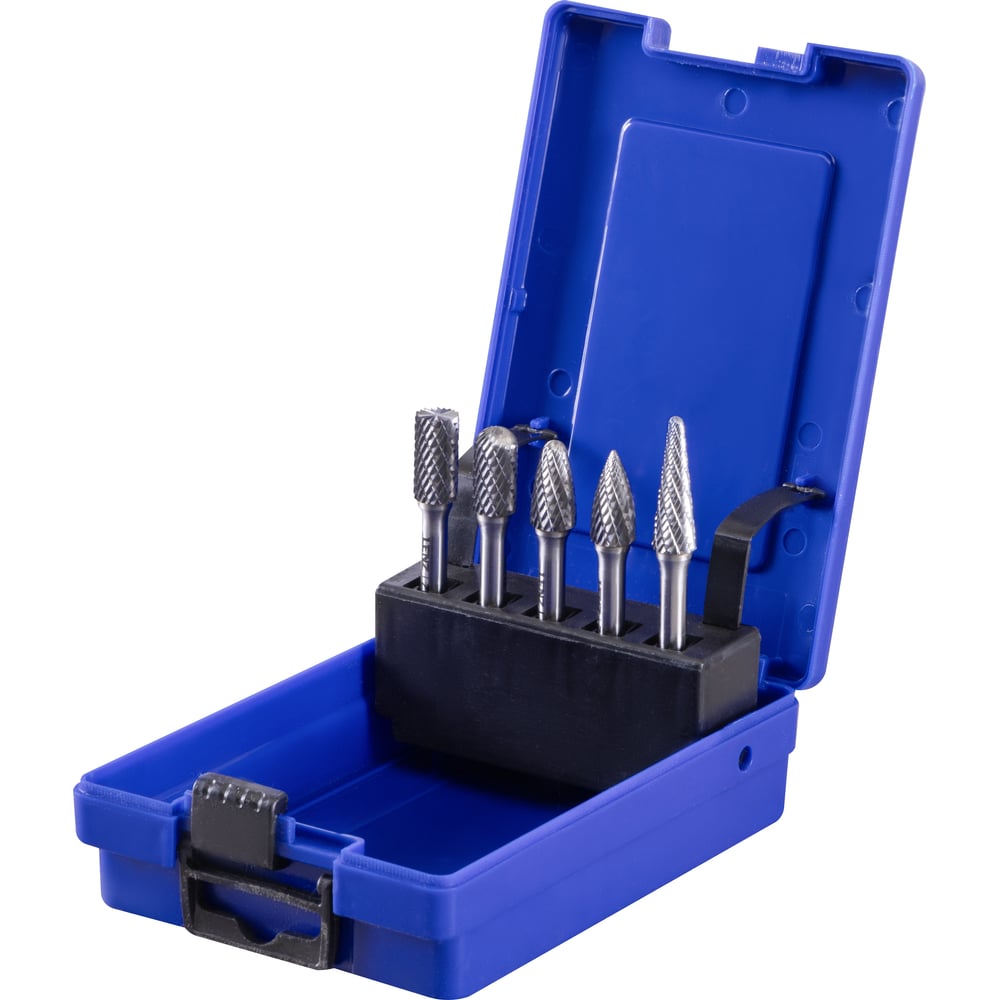 Изображение товара Набор борфрез твердосплавных по металлу LENZ 5 шт LZBS 010 N3 универсальный для резки и шлифовки