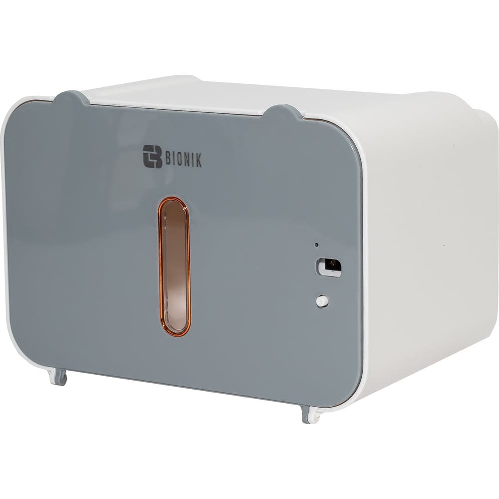 Изображение товара Держатель для туалетной бумаги BIONIK сенсорный серый GY01 настенный