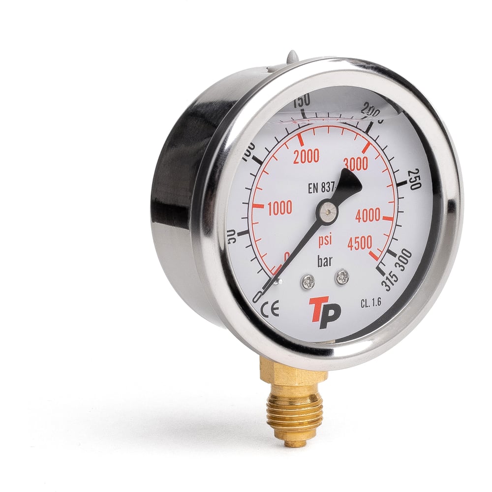 Изображение товара Манометр гидравлический виброустойчивый УРДЮГА D63 мм 0-315 bar