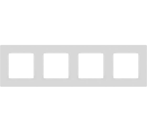Изображение товара Рамка для розеток и выключателей ЭРА Серия 12 12520401 на 4 поста, Классик, белый Б0067730