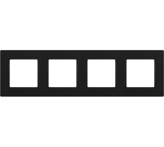 Изображение товара Рамка для розеток и выключателей ЭРА Серия 12 12520405 на 4 поста, Классик, антрацит Б0067698