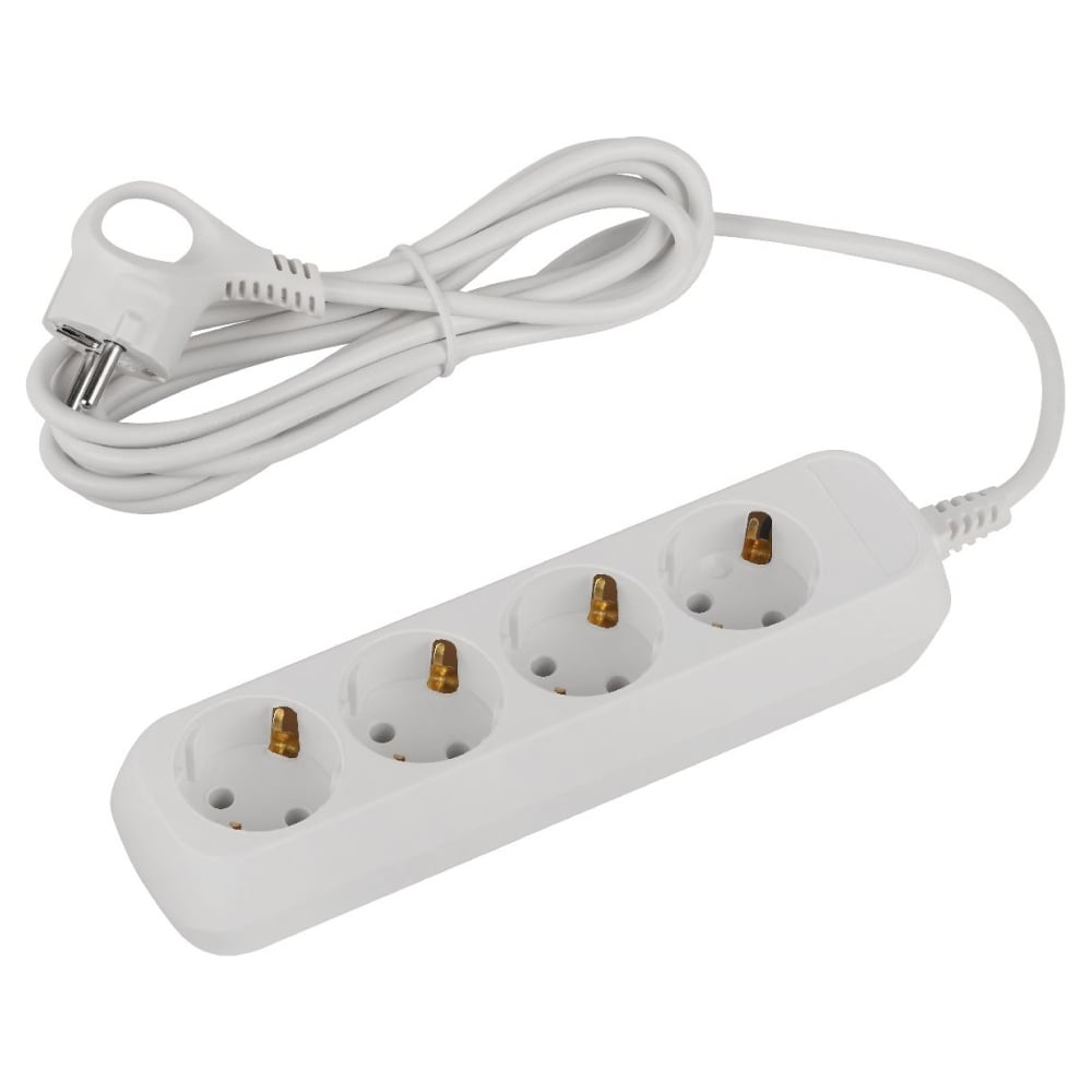 Изображение товара Удлинитель электрический ЭРА UDL10430E Greenline 4 розетки с заземлением 3м ПВС 3x0.75мм2 Б0065061