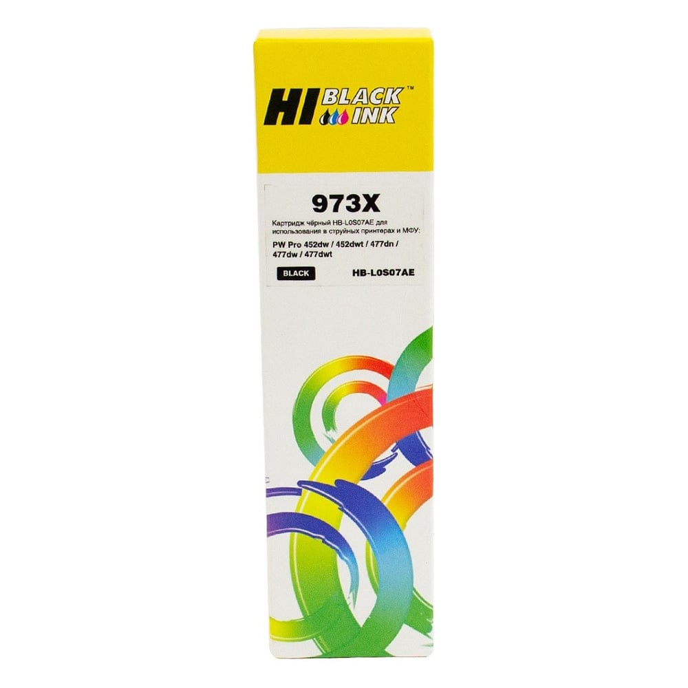 Изображение товара Картридж Hi-Black L0S07AE для HP PW Pro477dw 452dw 10000 страниц черный