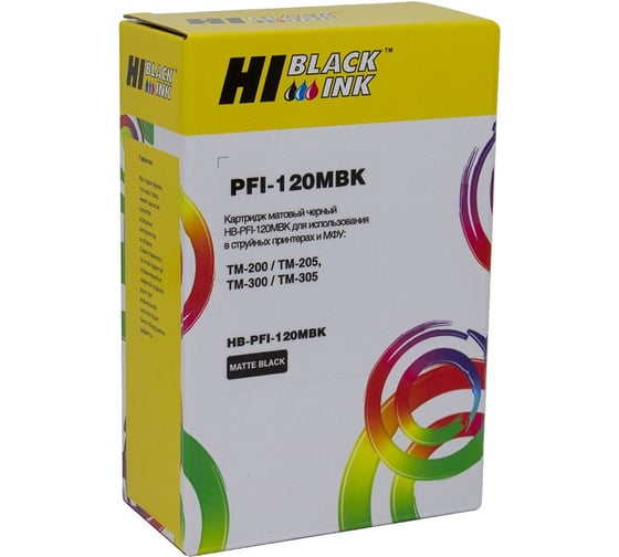 Изображение товара Картридж Hi-Black (PFI-120MBK) для Canon TM-200/205/300/305, matte black HB-CAN-PFI-120MBK-Bk
