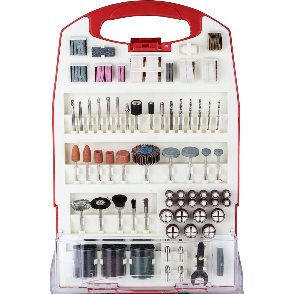 Изображение товара Набор принадлежностей для гравировальных машин 188 предметов с пластиковым кейсом