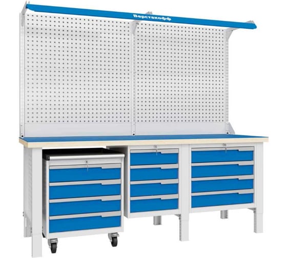 Изображение товара Верстак слесарный Верстакофф CTR 2232.S4L4M4.4-2F 124642