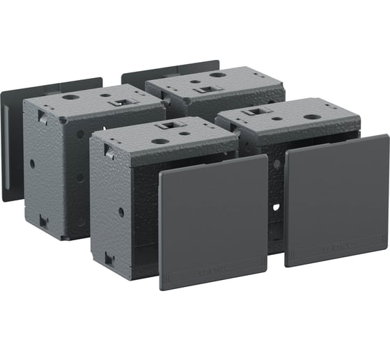 Изображение товара Комплект угловых элементов с пластиковыми заглушками DKC В =100 мм, 1 кмп = 4 шт. 1 КМП R5NBP01