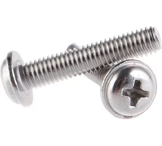 Изображение товара Винт Море-Метизов DIN967 с фланцем А2 M6x50 мм, 200 шт VINT967A2M650200М