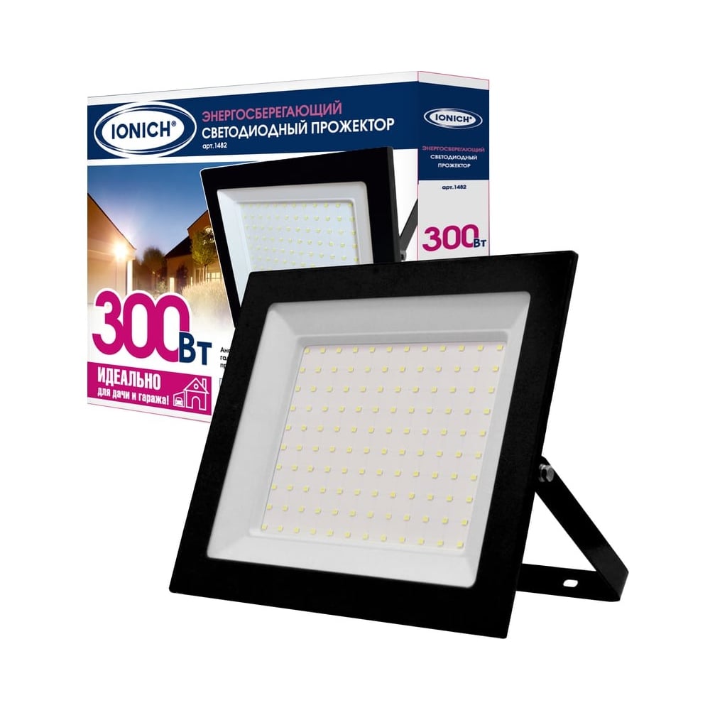 Изображение товара Прожектор светодиодный IONICH ТМ IFLSLED-DOB-300-865-BL-IP65 1659