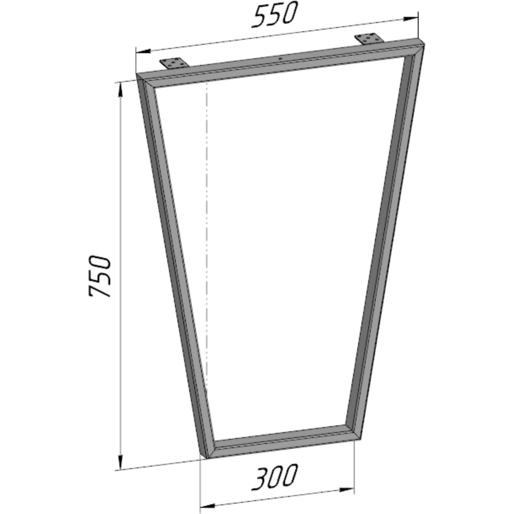 Изображение товара Подстолье для стола Parallax Трапеция Лофт 750х550х40 мм золотое металлическое