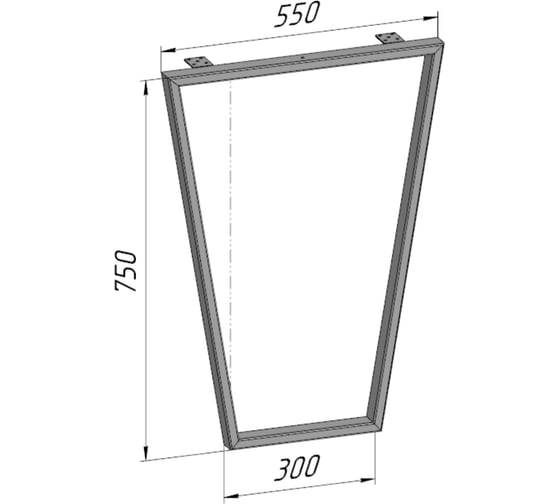 Изображение товара Подстолье для стола Parallax Трапеция Лофт 750 550 40 мм, золотое барное металлическое, 1 шт 16GD055030075-TRP