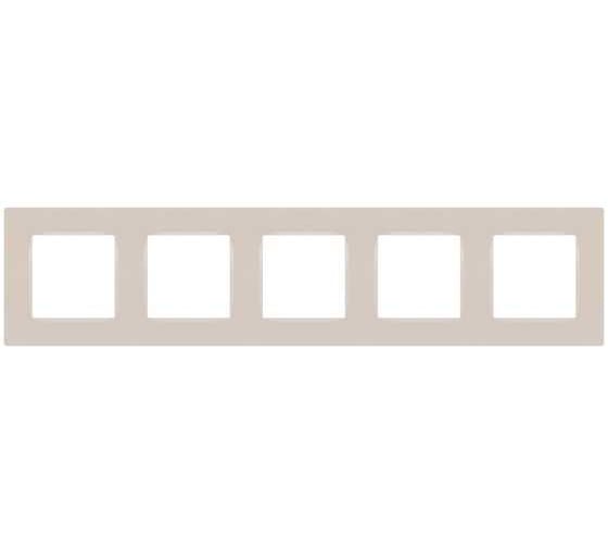 Изображение товара Рамка для розеток и выключателей ЭРА серия 12 12520515 на 5 постов, Классик, перламутр Б0067794